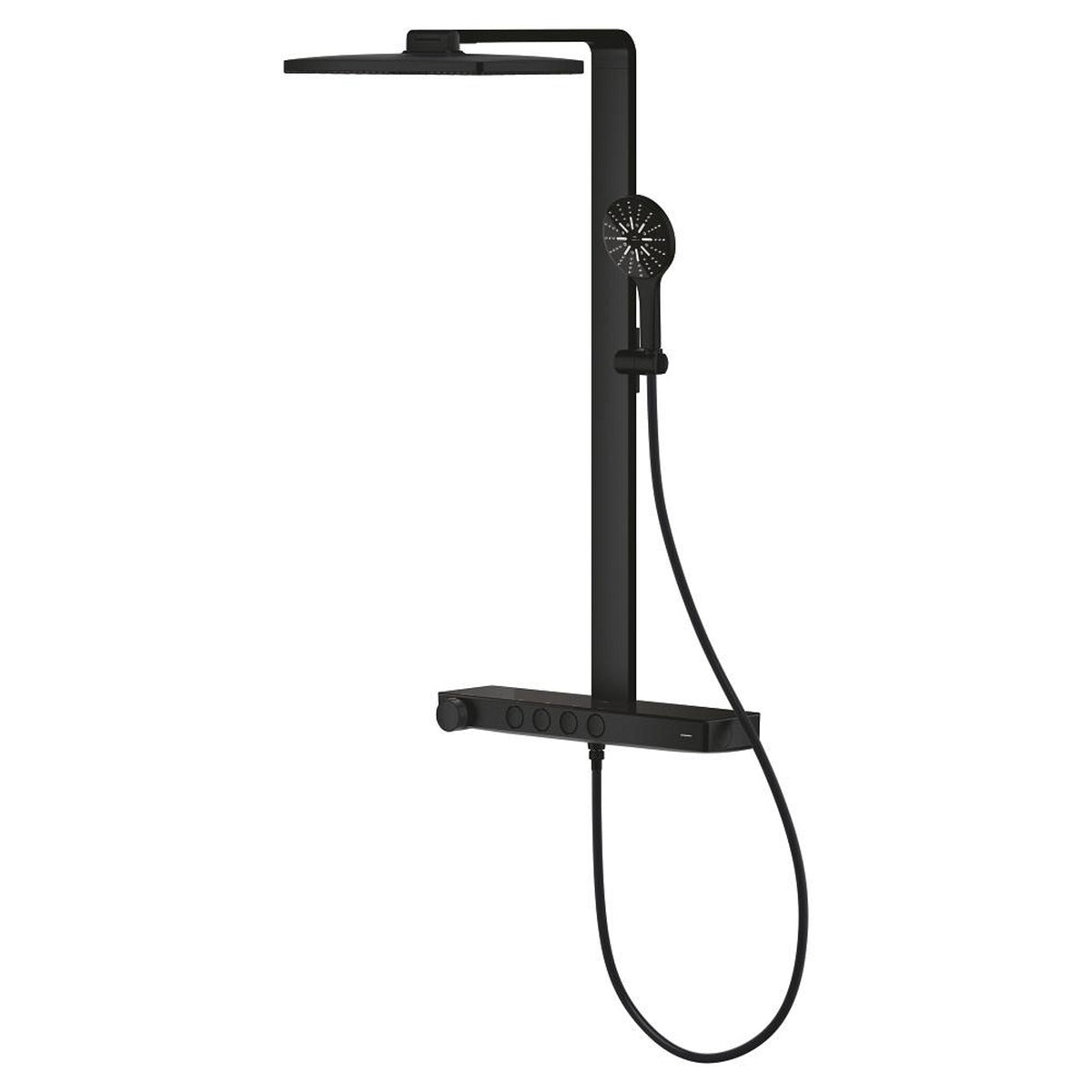Grohe Rainshower Aqua Pure SmartControl Duş Sistemi, Duvara Monte, Termostatik Bataryalı Duş Kolonu, Hayalet Siyah - Ürün Görseli
