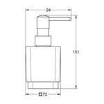 Grohe Selection Cube Sıvı Sabunluk, Duvardan - Teknik Çizim