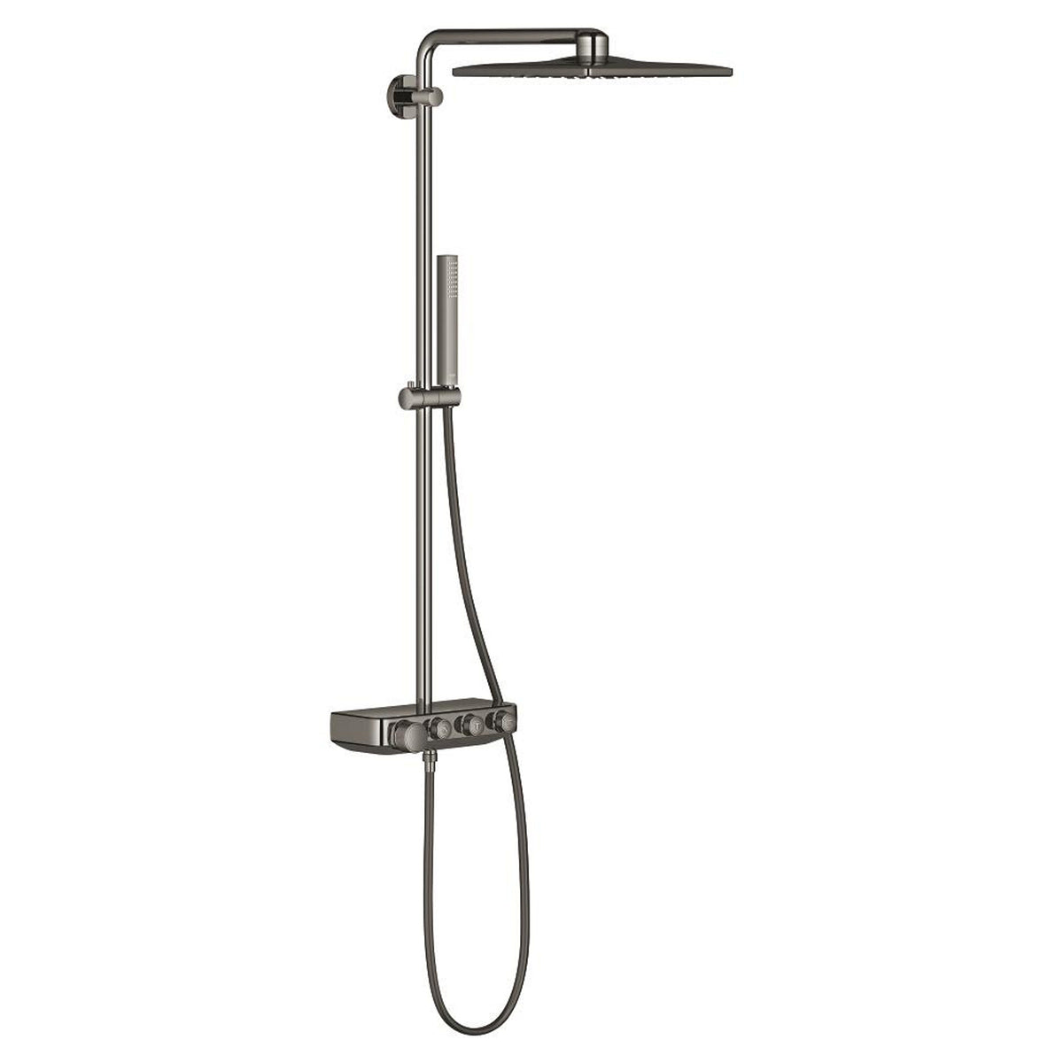 Grohe Euphoria SmartControl System 310 Cube Duo Duvara Monte Termostatik Bataryalı Duş Sistemi, Sert Grafit - Ürün Görseli