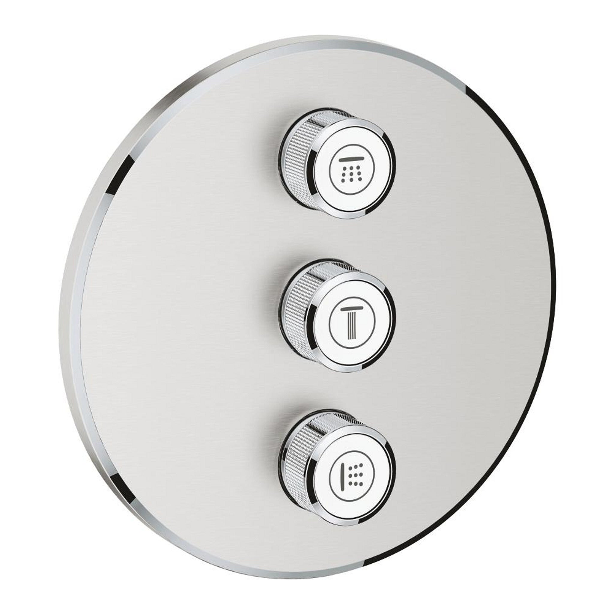 Grohe SmartControl Akış Kontrollü Ankastre Yönlendirici (3 Yollu, Sıva Üstü Grubu), Paslanmaz Çelik - Ürün Görseli