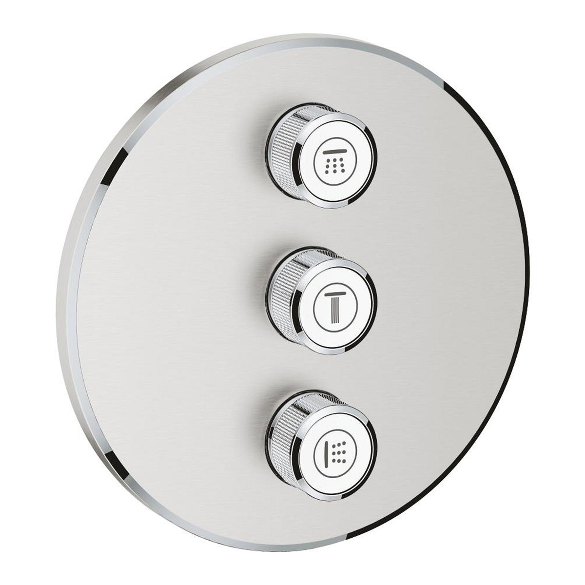 Grohe SmartControl Akış Kontrollü Ankastre Yönlendirici (3 Yollu, Sıva Üstü Grubu), Paslanmaz Çelik - Ürün Görseli