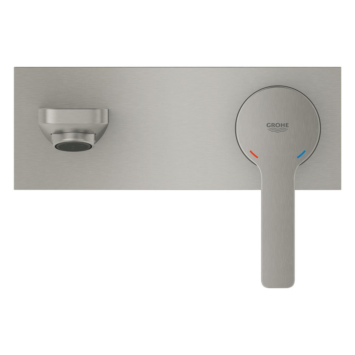 Grohe Lineare İki Delikli Ankastre Lavabo Bataryası (Sıva Üstü Grubu), Paslanmaz Çelik - Ürün Görseli