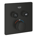 Grohe Grohtherm SmartControl Akış Kontrollü Ankastre Termostatik Banyo Bataryası (2 Yollu, Sıva Üstü Grubu), Mat Siyah - Ürün Görseli