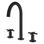 Grohe Atrio 3 Delikli Ankastre Lavabo Bataryası (4 Çubuklu Volan) L-Boy, Hayalet Siyah - Ürün Görseli