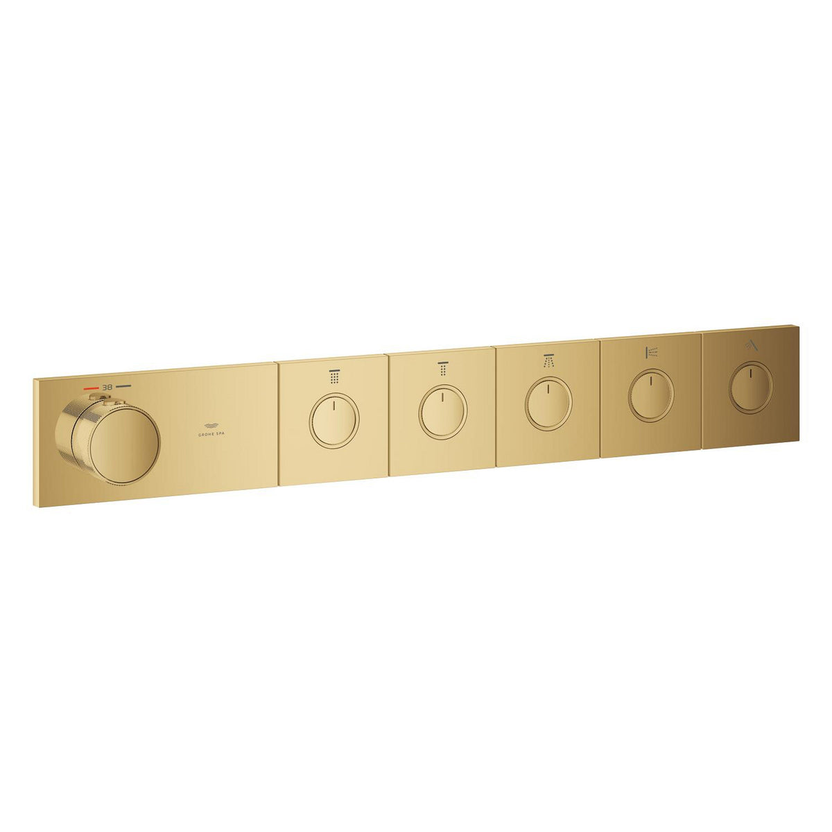 Grohe Grohtherm Aqua Tiles SmartControl Termostatik Ankastre Banyo Bataryası, 5 Çıkışlı, Altın (Sıva Üstü Grubu) - Ürün Görseli