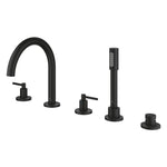 Grohe Atrio 5 Delikli Ankastre Küvet Bataryası (Sıva Üstü Grubu), Hayalet Siyah - Ürün Görseli