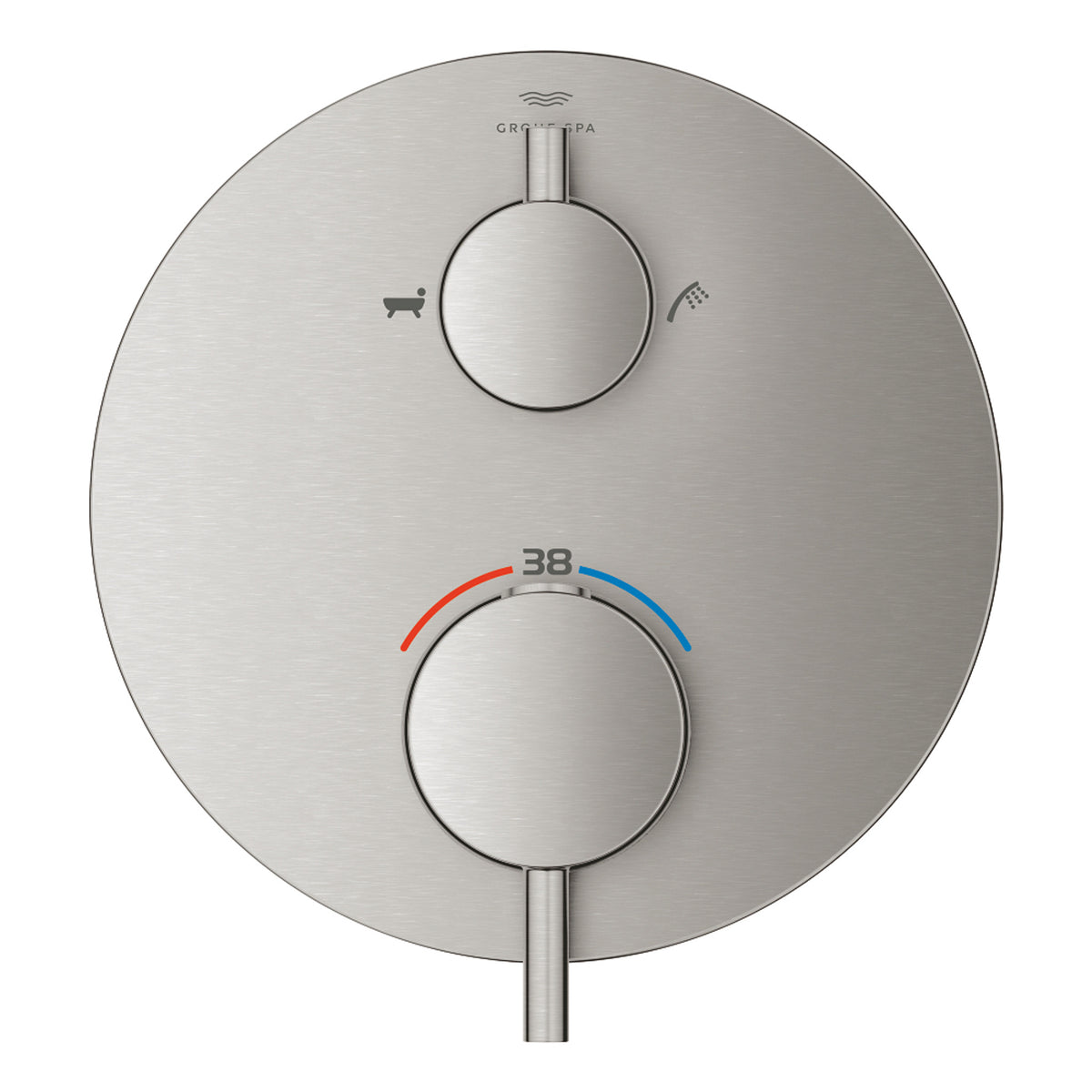 Grohe Atrio Termostatik Banyo/Duş Bataryası (Sıva Üstü Grubu), 2 Yollu, Paslanmaz Çelik - Ürün Görseli