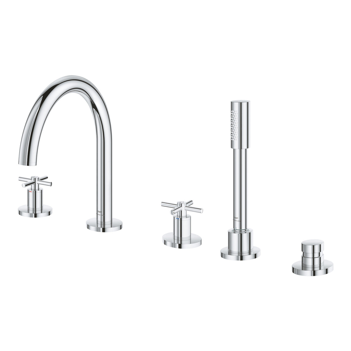 Grohe Atrio 5 Delikli Ankastre Küvet Bataryası (Sıva Üstü Grubu) - Ürün Görseli