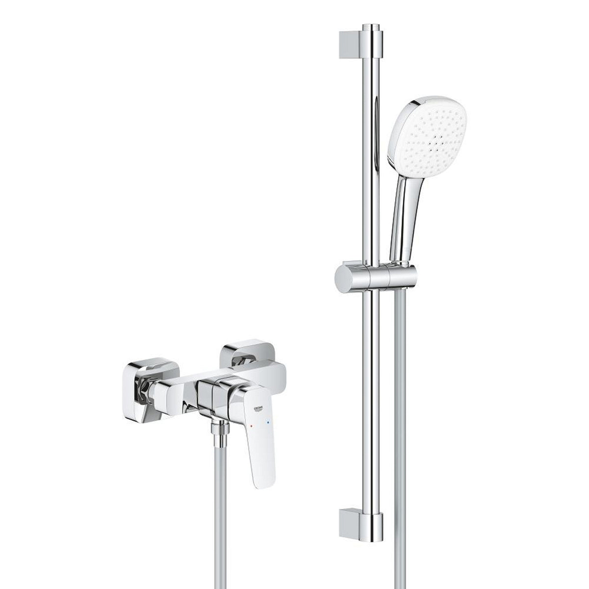 Grohe Cubeo Duş Bataryası ve Sürgülü El Duşu Seti - Ürün Görseli