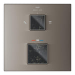 Grohe Allure Brilliant Private Collection Ankastre Termostatik Banyo Bataryası (2 Yollu, Sıva Üstü Grubu), Fırçalı Sert Grafit - Ürün Görseli