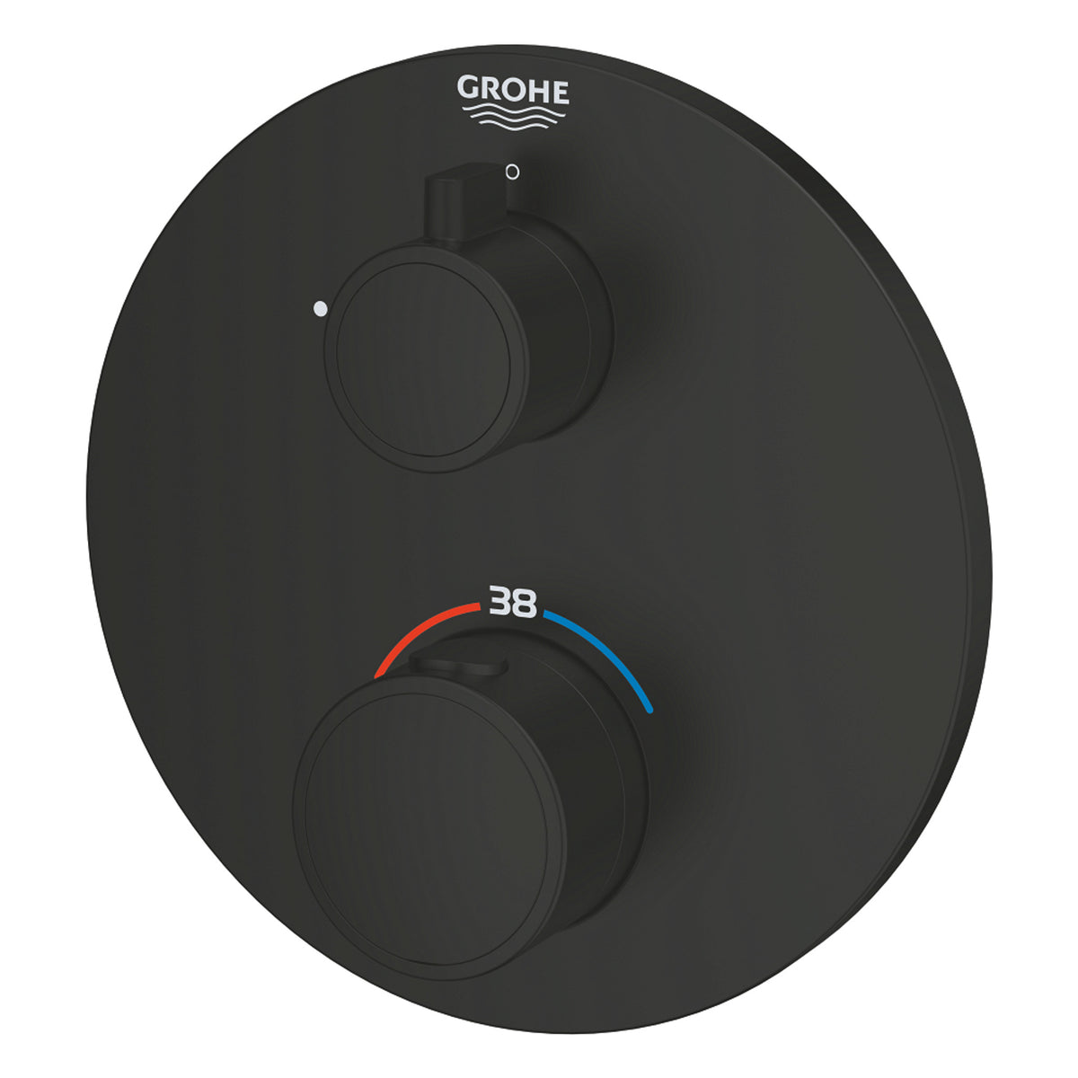 Grohe Grohtherm Termostatik Banyo/Duş Bataryası (Sıva Üstü Grubu), Mat Siyah - Ürün Görseli