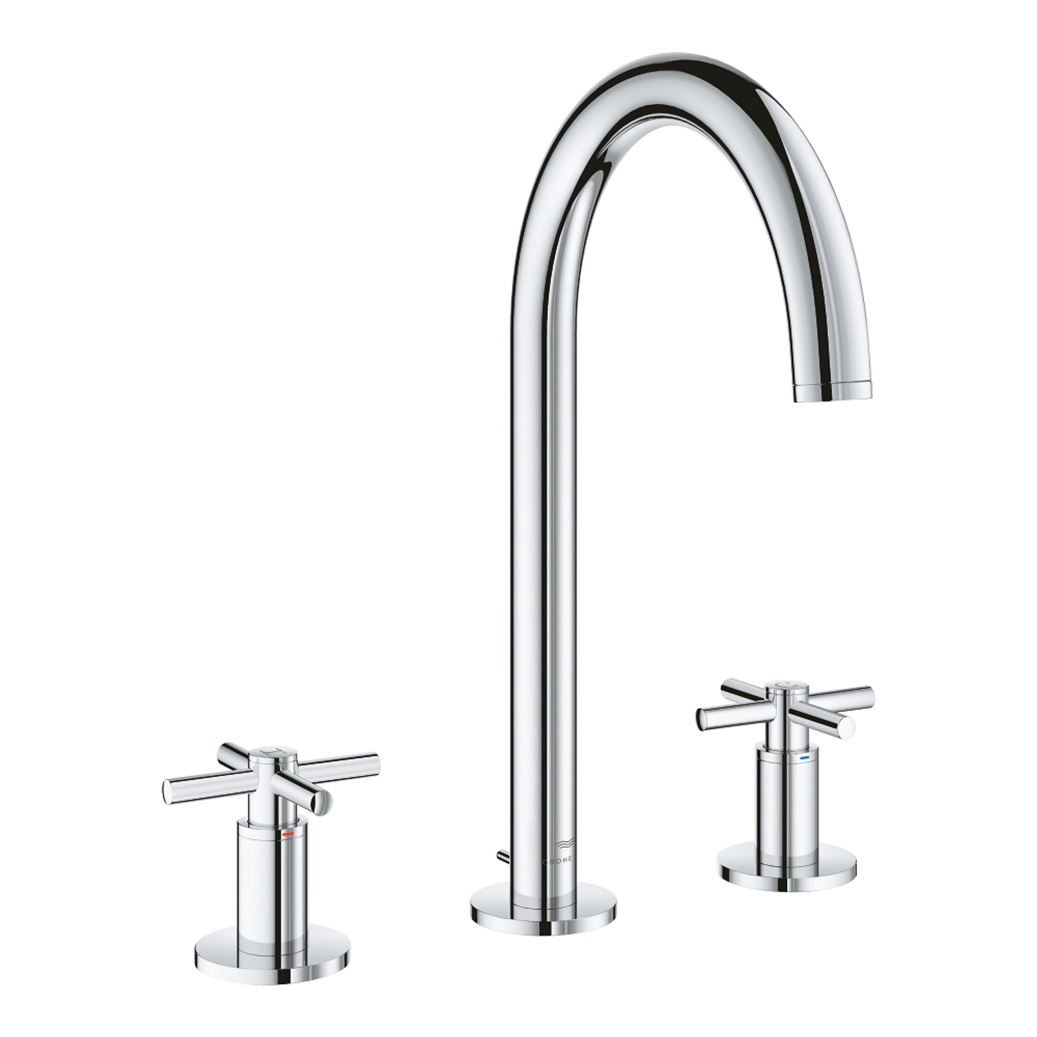 Grohe Atrio 3 Delikli Ankastre Lavabo Bataryası (4 Çubuklu Volan) L-Boy - Ürün Görseli