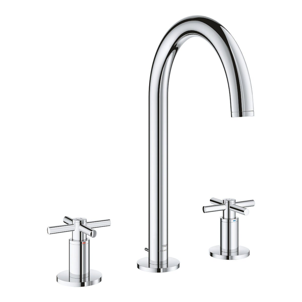 Grohe Atrio 3 Delikli Ankastre Lavabo Bataryası (4 Çubuklu Volan) L-Boy - Ürün Görseli
