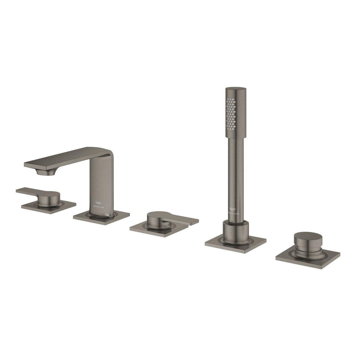 Grohe Allure 5 Delikli Ankastre Küvet Bataryası, Fırçalı Sert Grafit - Ürün Görseli