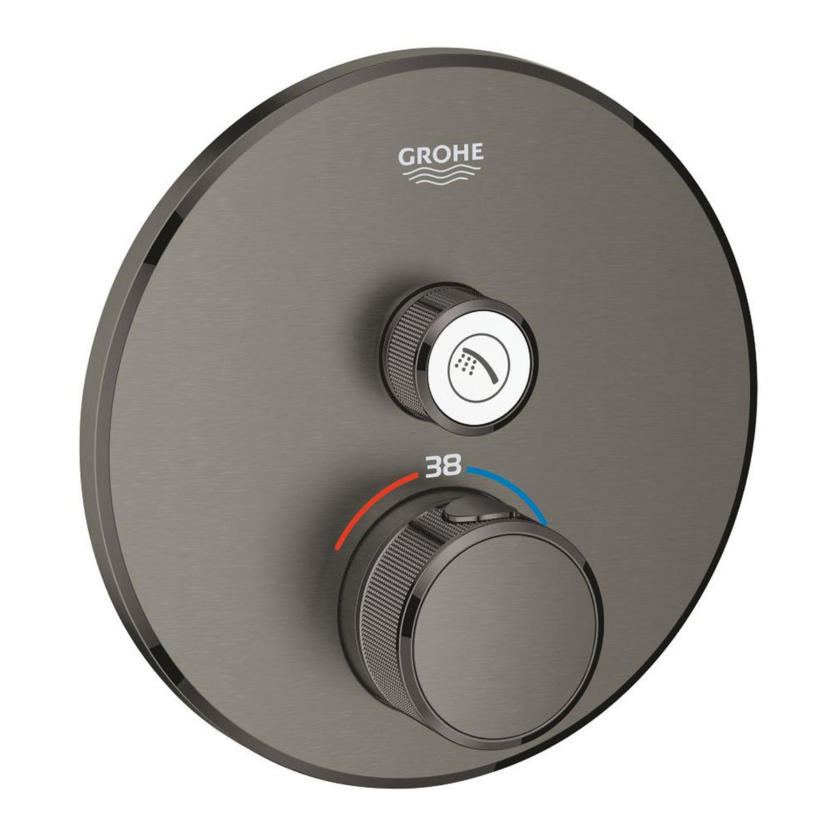 Grohe Grohtherm SmartControl Ankastre Termostatik Duş Bataryası (Sıva Üstü Grubu), Fırçalı Sert Grafit - Ürün Görseli