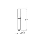 Grohe Grandera Stick El Duşu, 1 Akışlı, Krom-Altın - Teknik Çizim