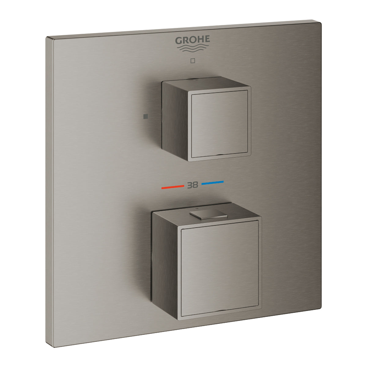 Grohe Grohtherm Termostatik Duş Bataryası (Sıva Üstü Grubu), Fırçalı Sert Grafit - Ürün Görseli