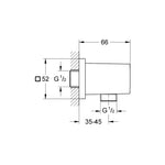 Grohe Euphoria Cube Duş Çıkış Dirseği - Teknik Çizim