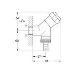 Grohe Çamaşır Musluğu - Teknik Çizim