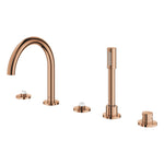 Grohe Atrio Private Collection 5 Delikli Ankastre Küvet Bataryası (Sıva Üstü Grubu), Bakır - Ürün Görseli
