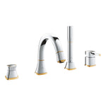 Grohe Grandera 4 Delikli Küvet Bataryası, Krom-Altın - Ürün Görseli