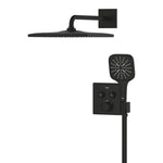 Grohe Grohtherm SmartControl Rainshower Mono 310 Cube Ankastre Termostatik Banyo/Duş Bataryası, Tepe ve El Duşu Seti, Hayalet Siyah - Ürün Görseli