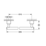 Grohe Atrio Havluluk, 60 cm - Teknik Çizim