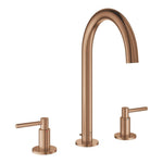 Grohe Atrio 3 Delikli Ankastre Lavabo Bataryası, Sifon Kumandalı, Fırçalı Bakır - Ürün Görseli