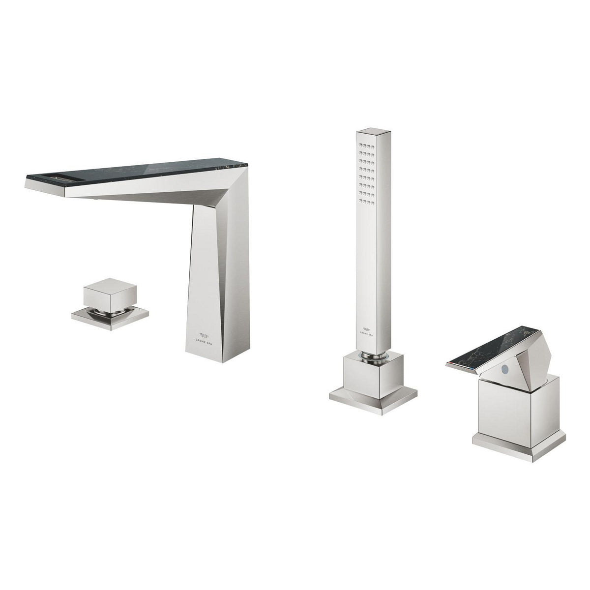 Grohe Allure Brilliant Private Collection 4 Delikli Küvet Bataryası (Sıva Üstü Grubu), Paslanmaz Çelik - Ürün Görseli