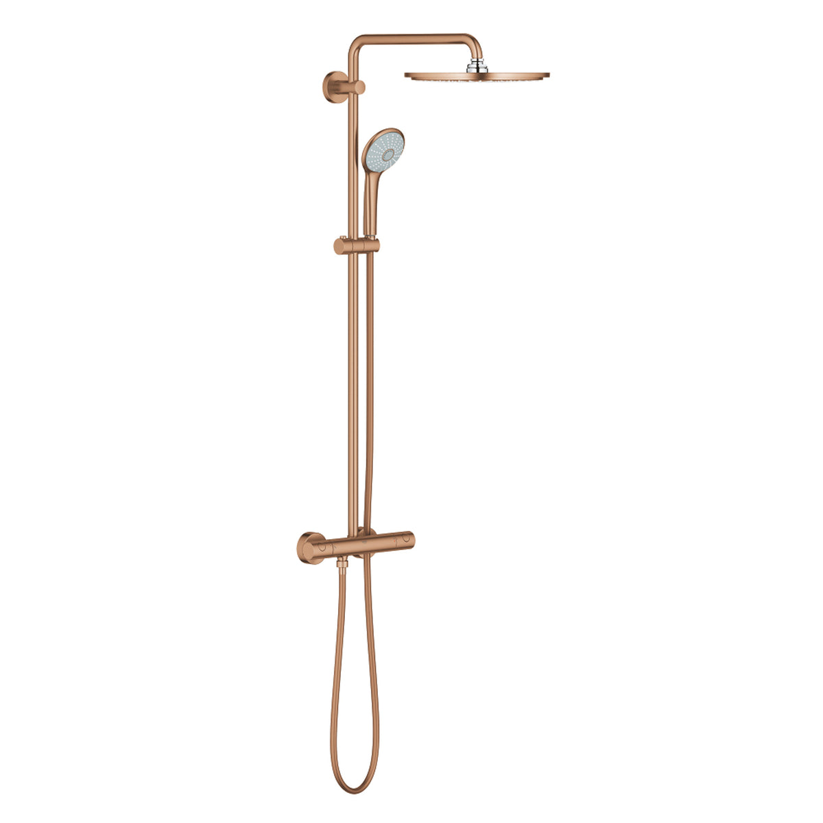 Grohe Euphoria System 310 Duvara Monte Termostatik Duş Bataryalı Duş Sistemi, Fırçalı Bakır - Ürün Görseli