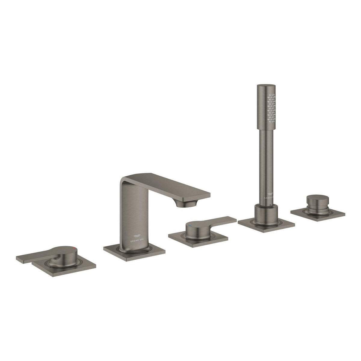 Grohe Allure 5 Delikli Ankastre Küvet Bataryası, Fırçalı Sert Grafit - Ürün Görseli