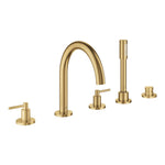 Grohe Atrio 5 Delikli Ankastre Küvet Bataryası (Sıva Üstü Grubu), Fırçalı Altın - Ürün Görseli
