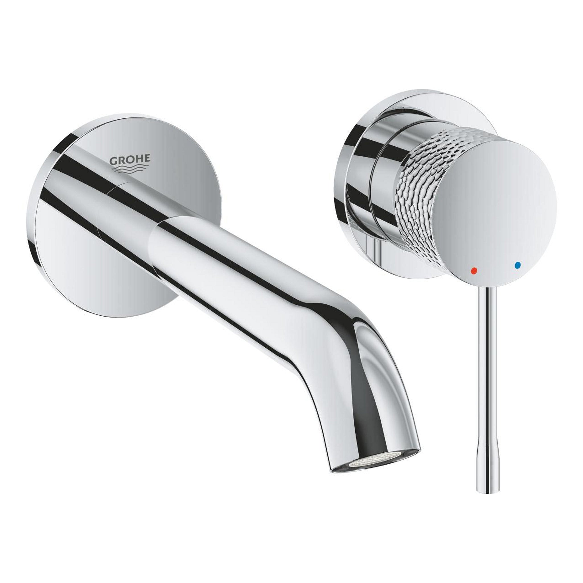 Grohe Essence New Duvardan Ankastre Lavabo Bataryası (Sıva Üstü Grubu), İşlenmiş Krom - Ürün Görseli