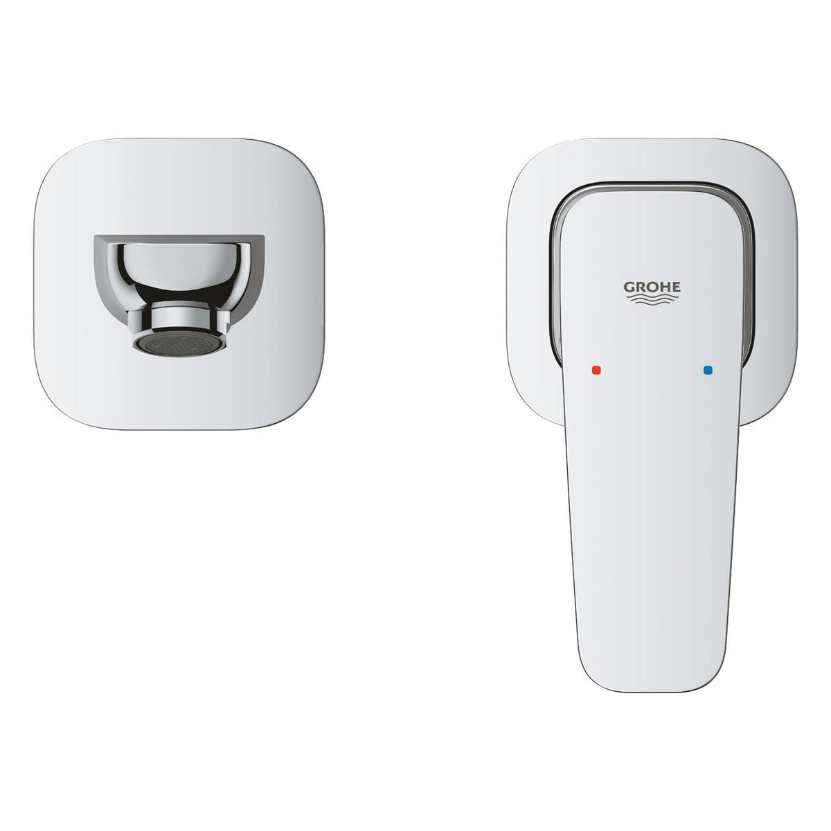 Grohe Cubeo 2 Delikli Duvardan Ankastre Lavabo Bataryası, M-Boy (Sıva Üstü Grubu) - Ürün Görseli