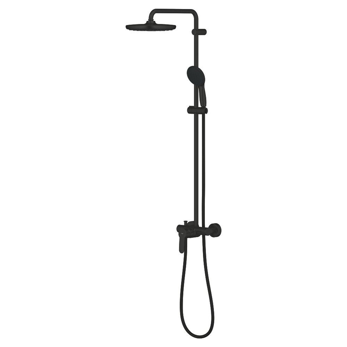 Grohe Tempesta System 250 Duvara Monte Duş Bataryalı Duş Kolonu, Mat Siyah - Ürün Görseli