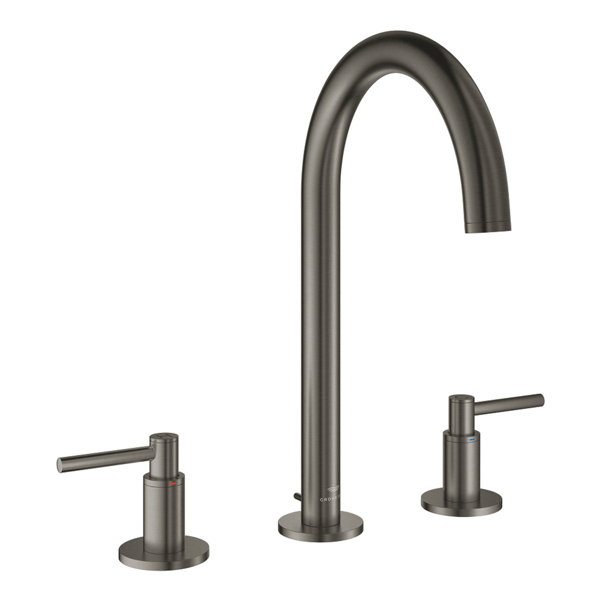 Grohe Atrio 3 Delikli Ankastre Lavabo Bataryası, Sifon Kumandalı, Fırçalı Sert Grafit - Ürün Görseli
