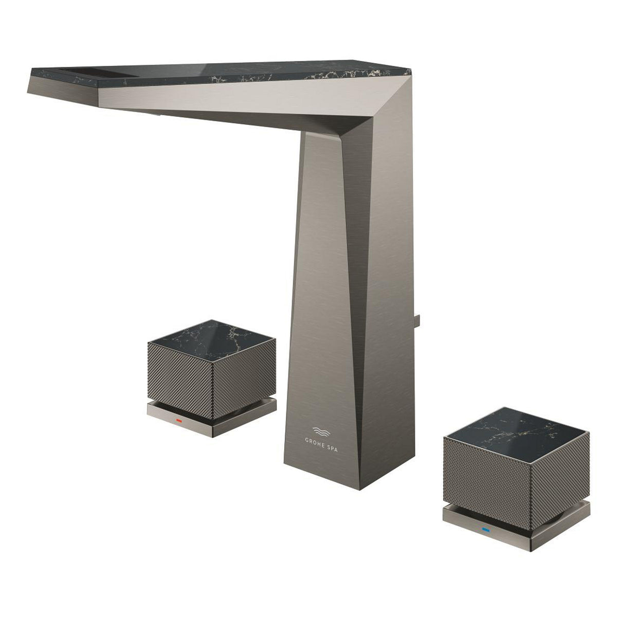 Grohe Allure Brilliant Private Collection L-Boy, 3 Delikli Lavabodan Ankastre Lavabo Bataryası, Sifon Kumandalı, Fırçalı Sert Grafit - Ürün Görseli
