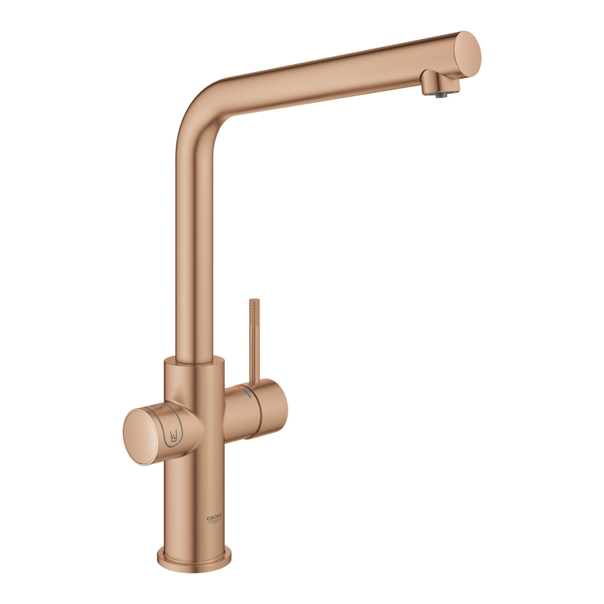 Grohe Blue Home Arıtmalı İçme Suyu ve Soda Yapan Eviye Bataryası, Fırçalı Bakır - Ürün Görseli