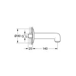 Grohe BauClassic Çıkış Ucu - Teknik Çizim