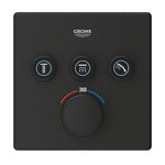Grohe Grohtherm SmartControl Akış Kontrollü Ankastre Termostatik Banyo Bataryası (3 Yollu, Sıva Üstü Grubu), Hayalet Siyah - Ürün Görseli