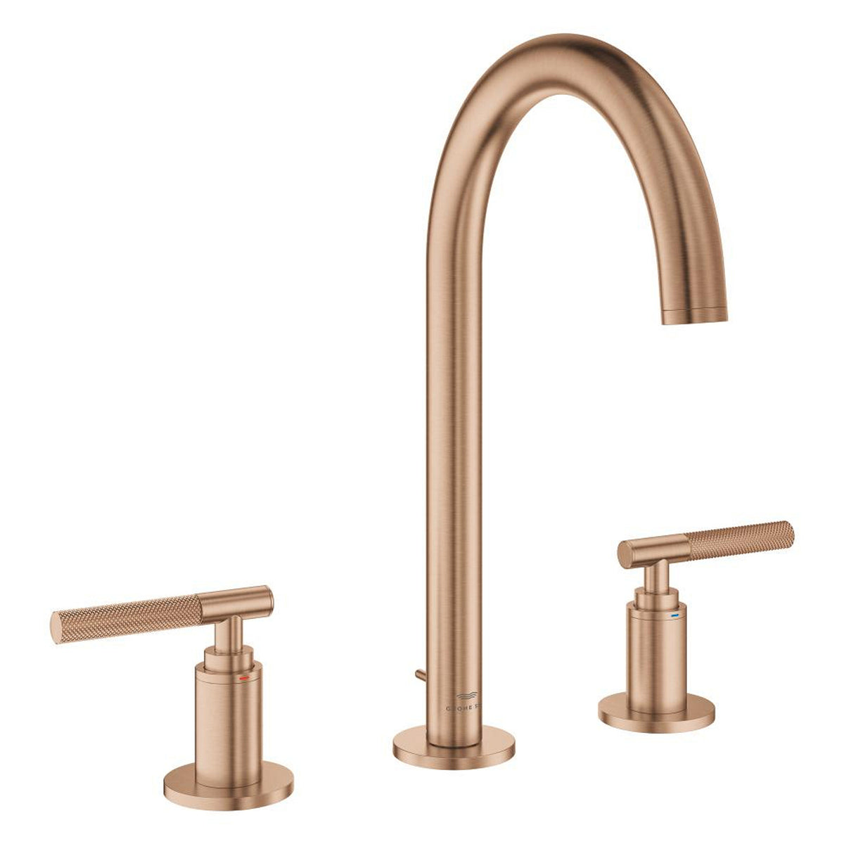 Grohe Atrio Private Collection 3 Delikli Ankastre Sifon Kumandalı Lavabo Bataryası (L-Boy), Fırçalı Bakır - Ürün Görseli