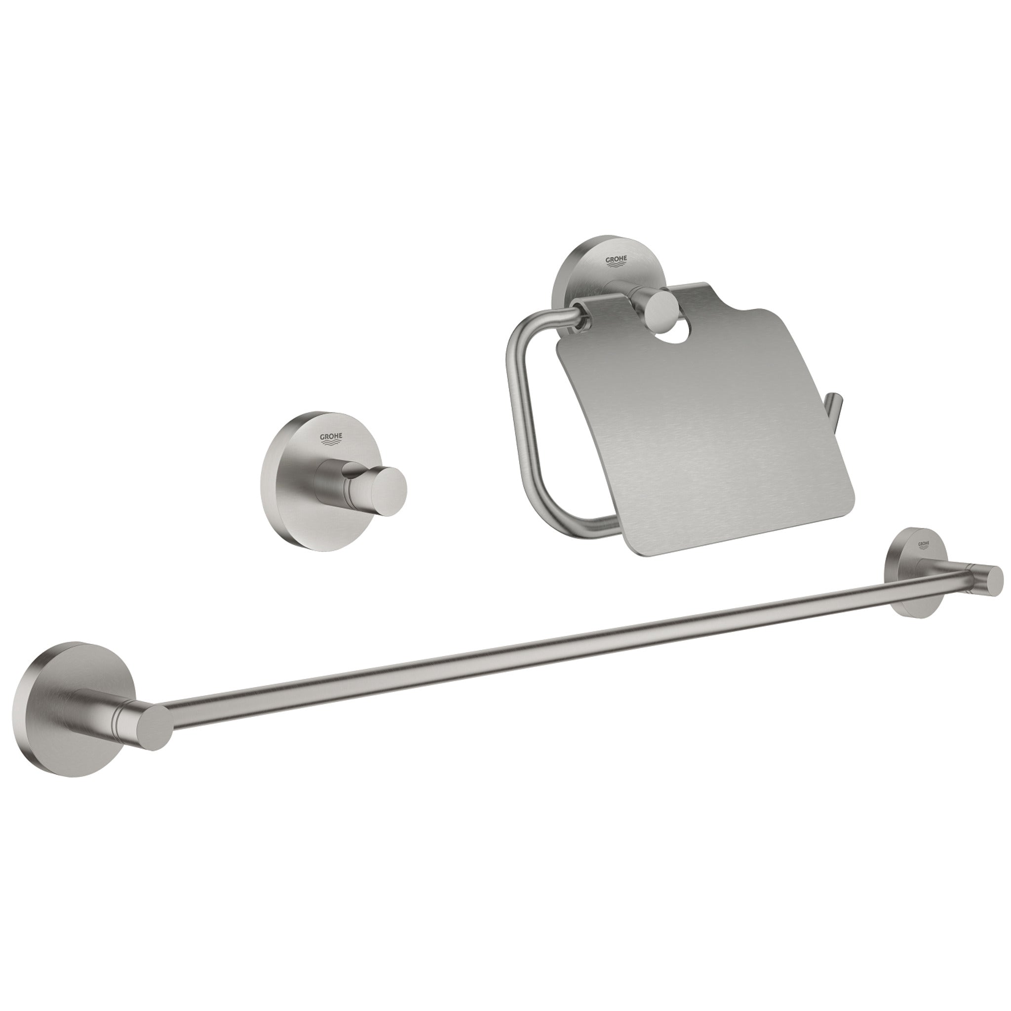 Grohe Essentials Üçlü Aksesuar Seti, Paslanmaz Çelik - Ürün Görseli