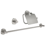 Grohe Essentials Üçlü Aksesuar Seti, Paslanmaz Çelik - Ürün Görseli