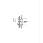 Grohe Rainshower Aqua Tiles Pure Ankastre Tepe Duşu Jeti, Tek Fonksiyonlu, Fırçalı Altın (Sıva Üstü Grubu) - Teknik Çizim