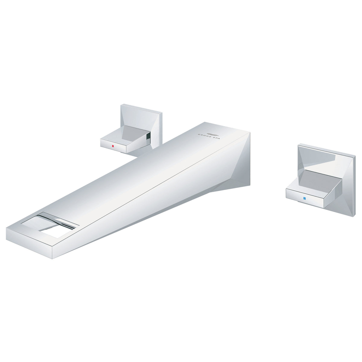 Grohe Allure Brilliant L-Boy, 3 Delikli Duvardan Ankastre Lavabo Bataryası (Sıva Üstü Grubu) - Ürün Görseli
