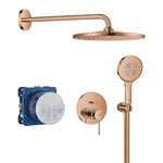 Grohe Essence Ankastre Banyo/Duş Bataryası, Tepe ve El Duşu Seti, Bakır - Ürün Görseli