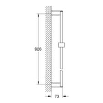 Grohe Euphoria Cube Duş Sürgüsü, 900 mm - Teknik Çizim