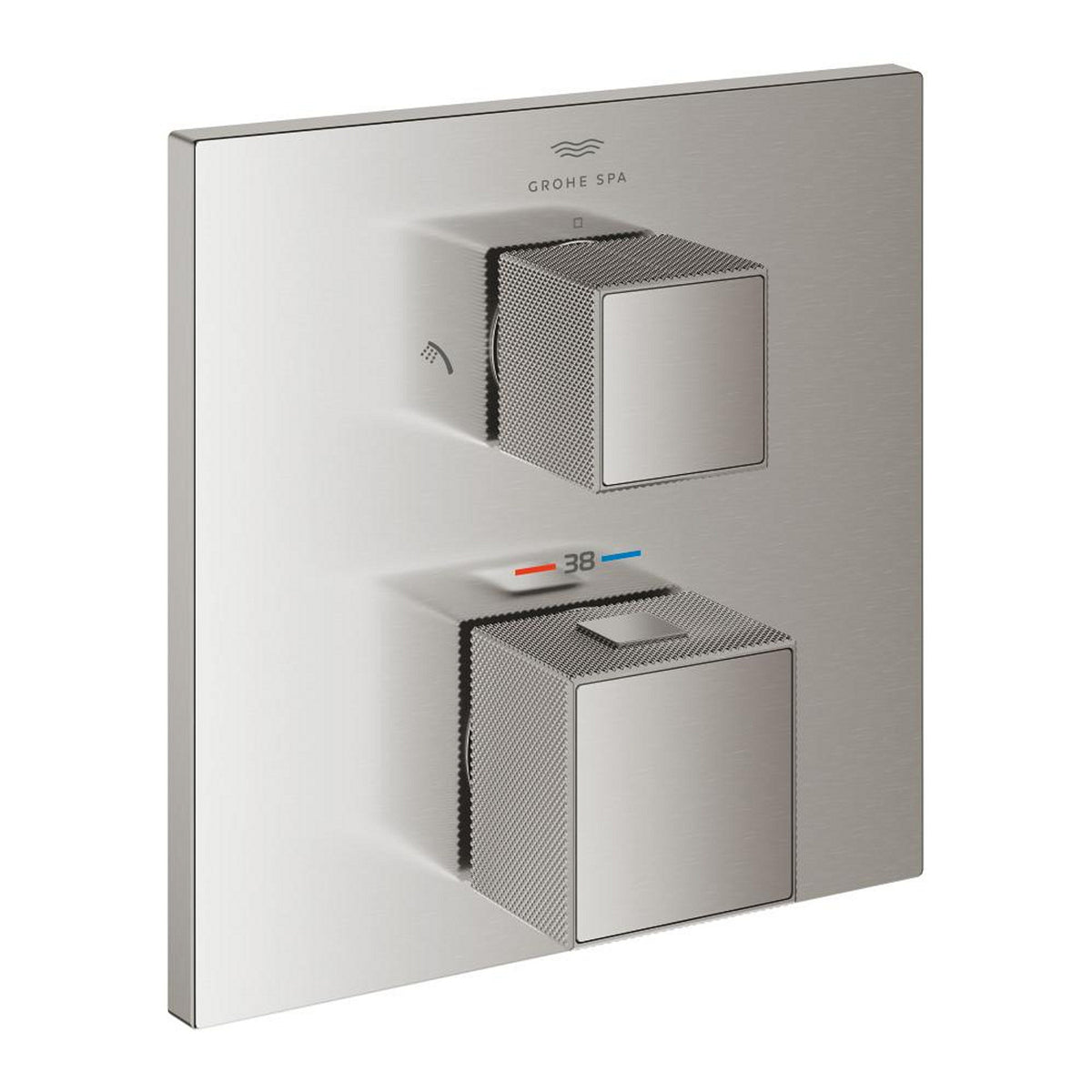 Grohe Allure Brilliant Private Collection Ankastre Termostatik Banyo Bataryası (2 Yollu, Sıva Üstü Grubu), Paslanmaz Çelik - Ürün Görseli