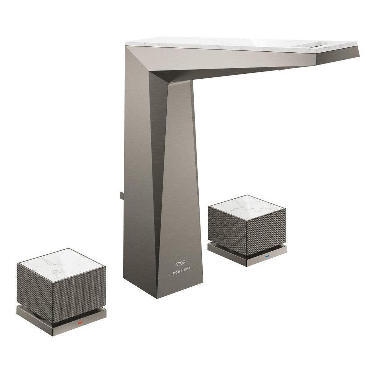 Grohe Allure Brilliant Private Collection L-Boy, 3 Delikli Lavabodan Ankastre Lavabo Bataryası, Sifon Kumandalı, Fırçalı Sert Grafit - Ürün Görseli