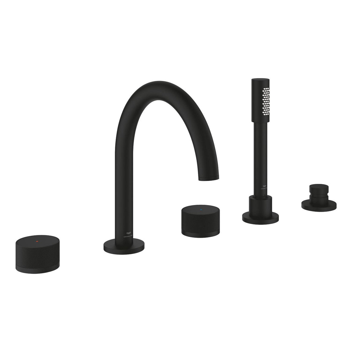 Grohe Atrio Private Collection 5 Delikli Ankastre Küvet Bataryası (Sıva Üstü Grubu), Hayalet Siyah - Ürün Görseli